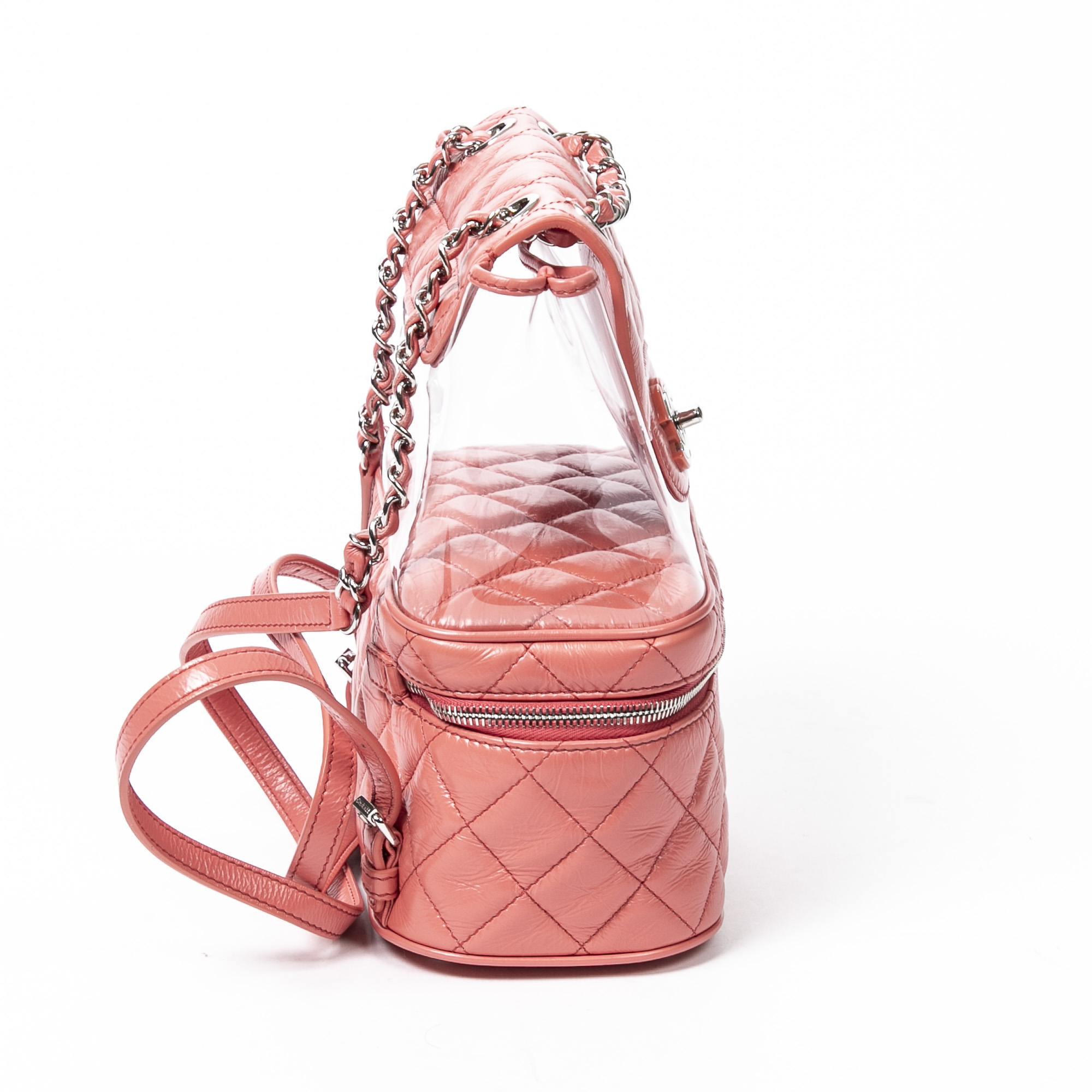 At Auction: CHANEL LTD. ED.AQUARIUM PINK CALF LEATHER BACKPA