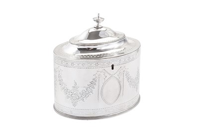 Lot 429 - A rare George III sterling silver double tea caddy, London 1787 by Hester Bateman