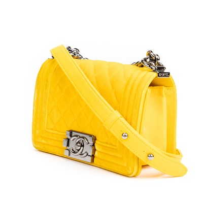 Lot 101 - Chanel Yellow Small Boy Bag