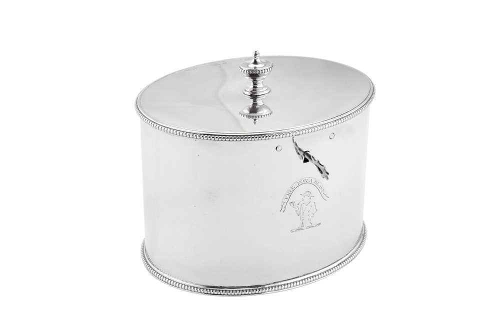 Lot 427 - A George III sterling silver tea caddy, London 1780 by Charles Aldridge and Henry Green