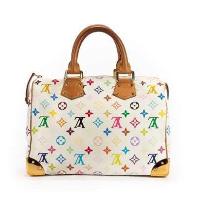 Lot 300 - Louis Vuitton White Monogram Multicolore Speedy 30