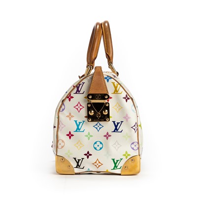 Lot 300 - Louis Vuitton White Monogram Multicolore Speedy 30