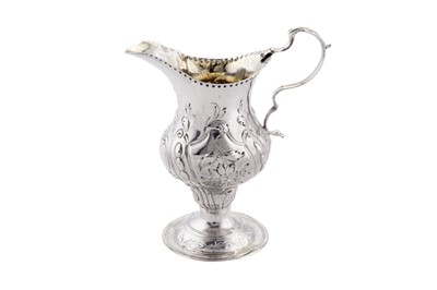 Lot 376 - A George III sterling silver cream jug, London 1781 by Thomas Shepard (first reg. 18th Dec 1769)
