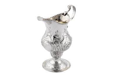 Lot 376 - A George III sterling silver cream jug, London 1781 by Thomas Shepard (first reg. 18th Dec 1769)