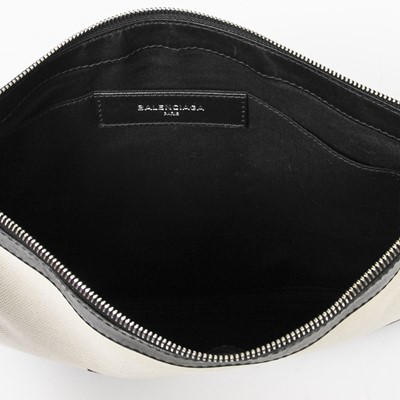 Lot 295 - Balenciaga Cream Clip Clutch Pouch