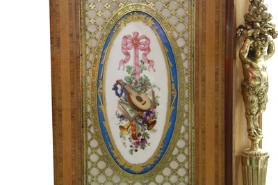 Lot 68 - A 19TH CENTURY FRENCH NAPOLEON III KINGWOOD, ORMOLU AND PORCELAIN MOUNTED ESCRITOIRE A ABATTANT