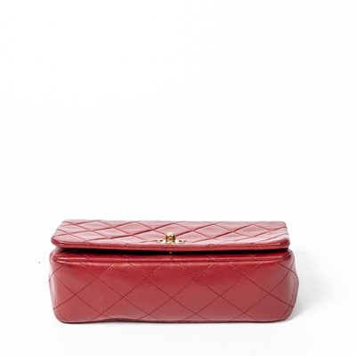 Lot 1 - Chanel Red Mini Single Flap Bag