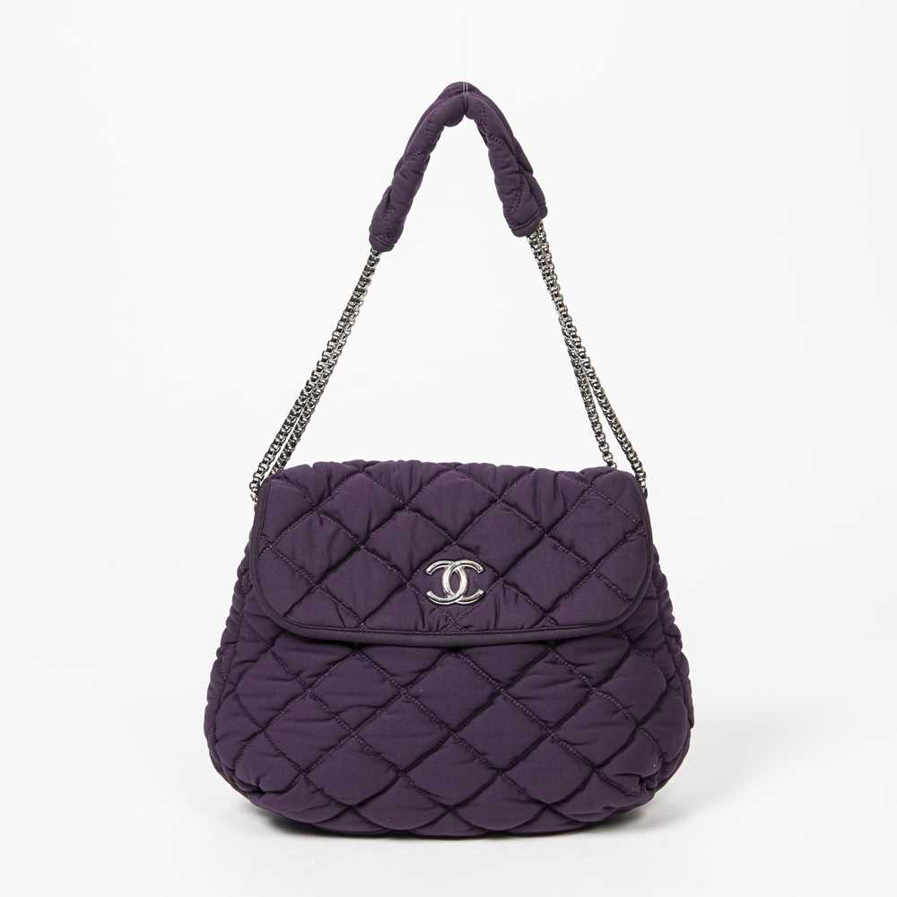Lot 51 - Chanel Purple Chain Single Flap Bag