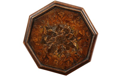 Lot 23 - A DUTCH WALNUT AND MARQUETRY CANDLE STAND, IN THE 17TH CENTURY STYLE, 19TH CENTURY
