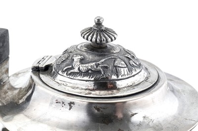 Lot 168 - An early to mid-20th century Anglo – Indian white metal bachelor teapot, Lucknow circa 1930