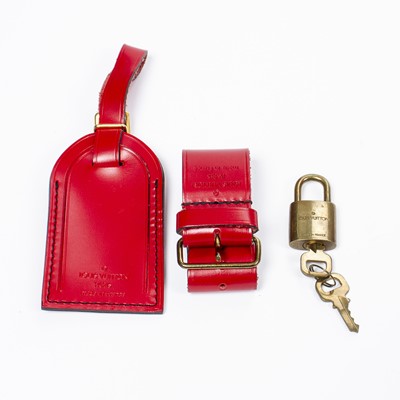 Lot 18 - Louis Vuitton Red Epi Keepall 50