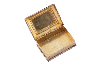 Lot 26 - A mid-18th century Spanish Colonial unmarked silver gilt snuff box, circa 1730-50