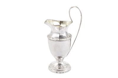 Lot 114 - An early 19th century German 12 loth (750 standard) silver milk jug, Halle (Saale) circa 1800 by M over VD (untraced)
