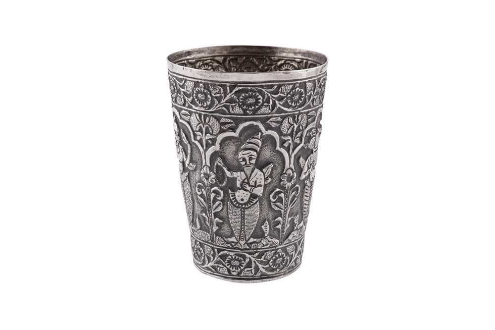 Lot 167 - A late 19th / early 20th century Anglo – Indian unmarked silver beaker, Lucknow circa 1900