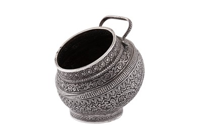 Lot 155 - A late 19th / early 20th century Anglo – Indian unmarked silver sugar bowl, Kashmir circa 1900