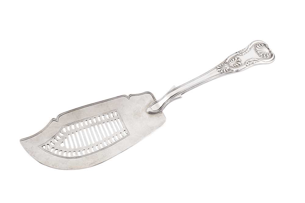 Lot 176 - A mid – 19th century Indian Colonial silver fish slice, Calcutta circa 1850 by Charles Nephew and Co (active 1848-70)