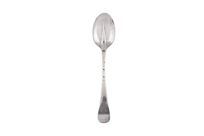 Lot 217 - A George I Britannia standard silver dessert spoon, London 1717, no makers mark