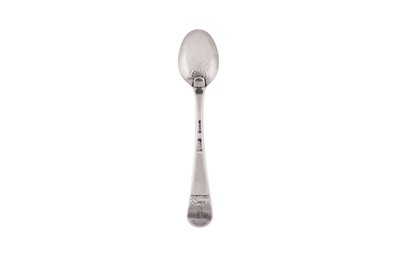 Lot 219 - A late George II provincial silver snuff spoon, Newcastle circa 1760 by John Kirkup (active 1753-1774)