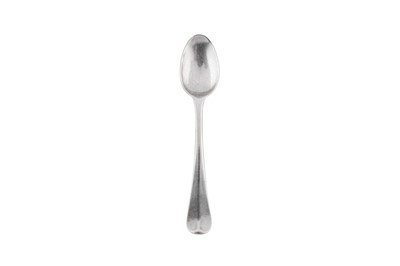 Lot 372 - A late George II provincial silver snuff spoon, Newcastle circa 1760 by John Kirkup (active 1753-1774)