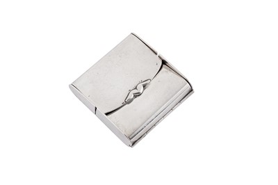 Lot 25 - An Edwardian sterling silver book of matches holder, London 1901 by Alexander Clark