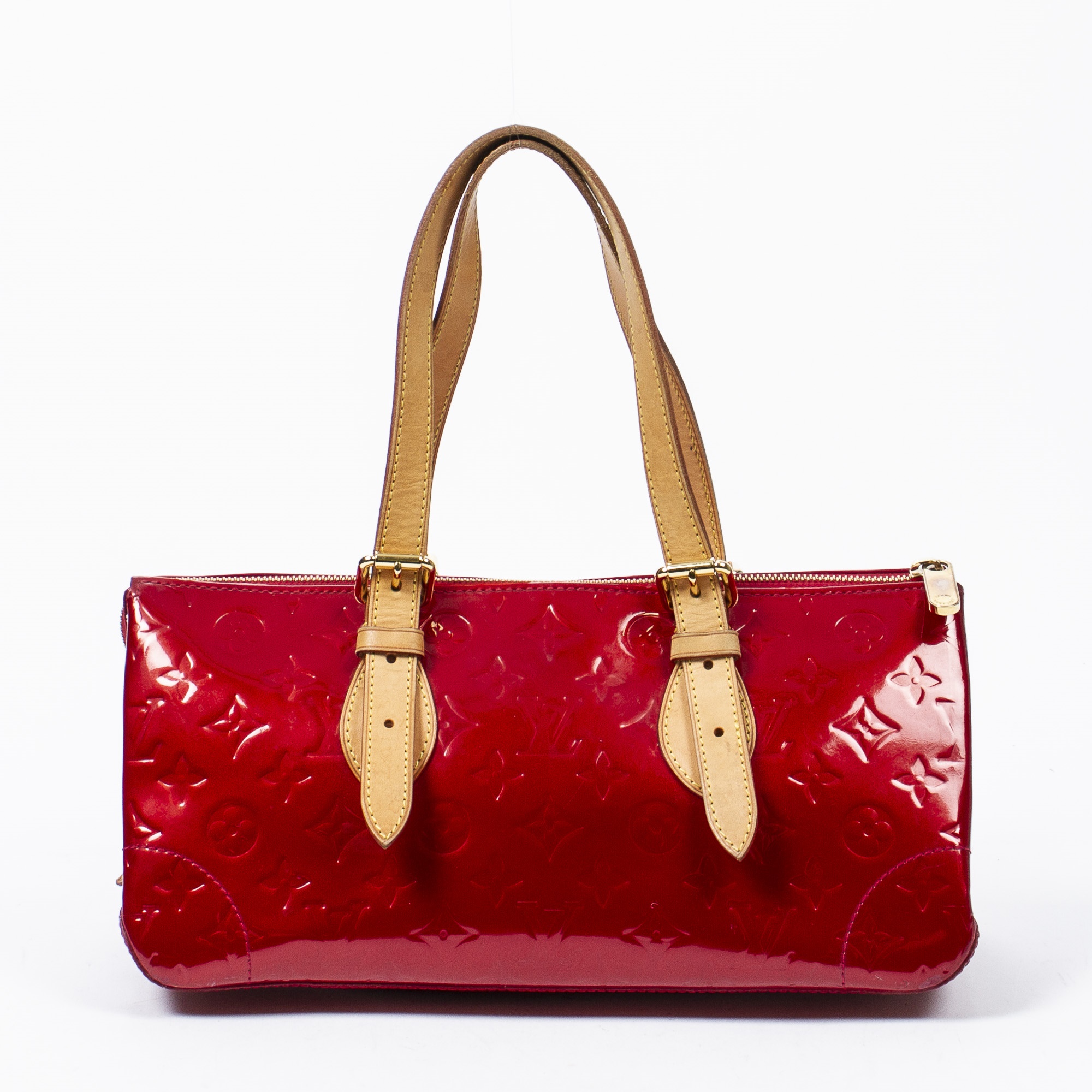 red vernis louis vuitton monogram handbag