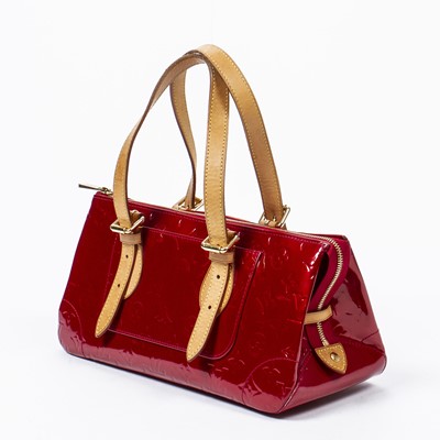 Lot 6 - Louis Vuitton Red Monogram Vernis Rosewood Shoulder Bag