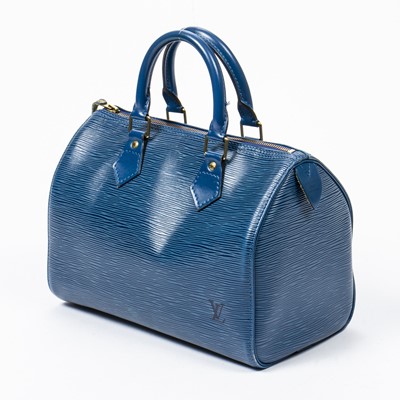 Lot 81 - Louis Vuitton Blue Epi Speedy 25