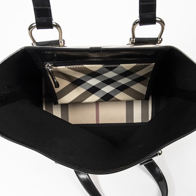 Lot 324 - Burberry Beige Nova Check Small Top Handle Tote