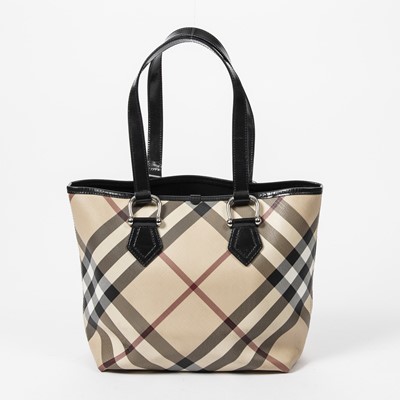 Lot 324 - Burberry Beige Nova Check Small Top Handle