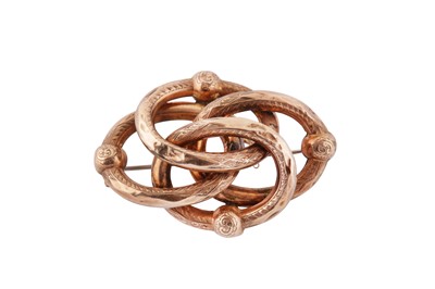 Lot 397 - A KNOT BROOCH, 2ND HALF OF THE 19TH CENTURY