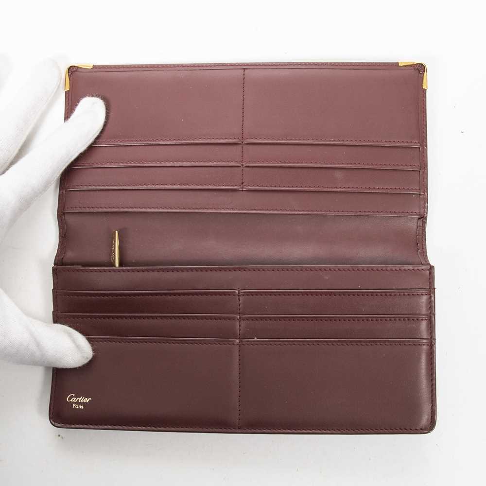 Lot 49 - Cartier Burgundy Long Wallet