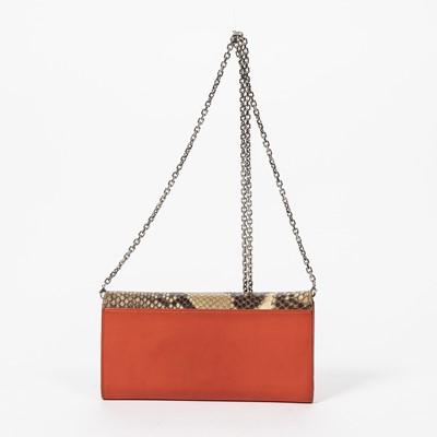 Lot 228 - Christian Dior Orange Chain Flap Wallet