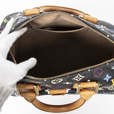 Lot 276 - Louis Vuitton Black Murakami Multicolore Speedy 30