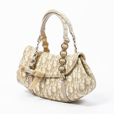 Lot 163 - Christian Dior Beige Diorissimo Romantic Trotter Bag