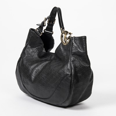 Lot 283 - Gucci Black Guccissima Charlotte Hobo