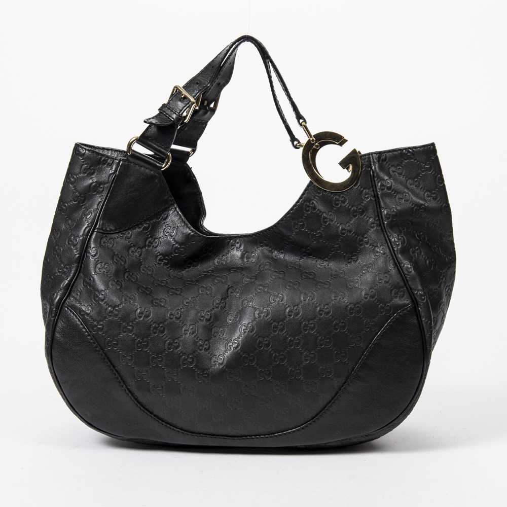 Lot 283 - Gucci Black Guccissima Charlotte Hobo