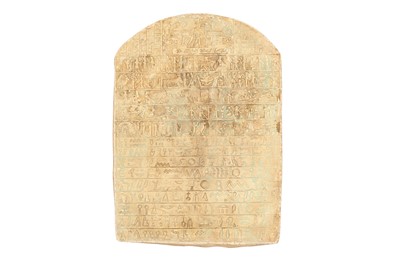 Lot 356 - A PLASTER CAST OF AN EGYPTIAN HIEROGLYPHIC TABLET, LATE 20TH CENTURY