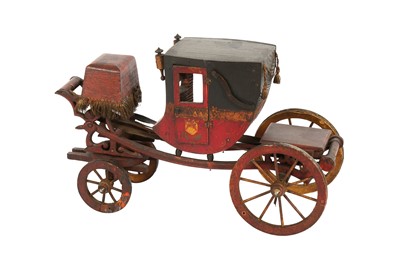 Lot 347 - A SCRATCH BUILT MODEL OF AN ENGLISH MAIL COACH, 20TH CENTURY