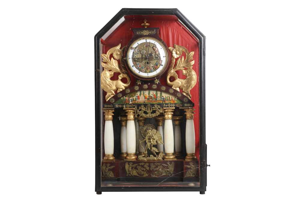 Lot 227 - A 19TH CENTURY AUSTRIAN GRAND SONNERIE AND MUSICAL CLOCK WITH AUTOMATA CIRCA 1840
