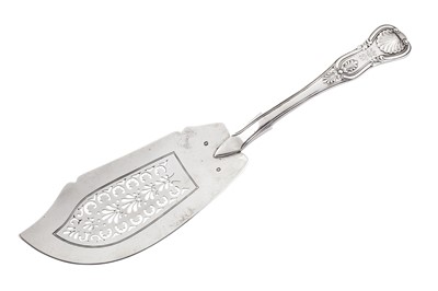 Lot 225 - A William IV Irish sterling silver fish slice, Dublin 1835 by Phillip Weekes