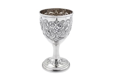 Lot 405 - A George III sterling silver goblet, London 1788 by Charles Hougham