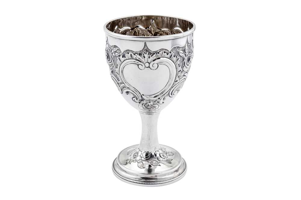 Lot 405 - A George III sterling silver goblet, London 1788 by Charles Hougham