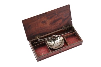 Lot 39 - A cased set of early Victorian sterling silver and steel scales, London 1839 by John Clark (reg. 30th July 1823)