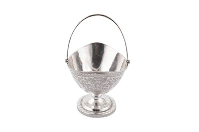 Lot 326 - A Victorian sterling silver cream pail / basket, London 1886 by Charles Stuart Harris