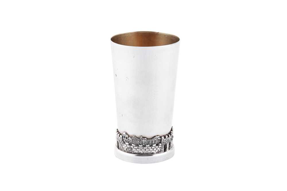 Lot 310 - A mid to late 20th century silver beaker, probably Israeli circa 1960
