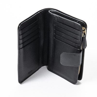 Lot 291 - Prada Black Trifold Compact Wallet