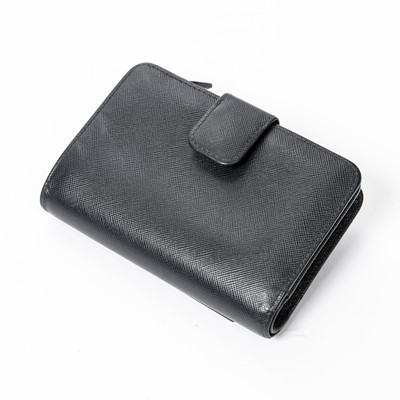 Lot 291 - Prada Black Trifold Compact Wallet