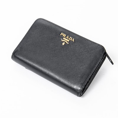 Lot 291 - Prada Black Trifold Compact Wallet