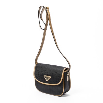 Lot 287 - Yves Saint Laurent Black Monogram Shoulder Bag