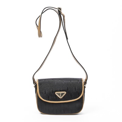 Lot 287 - Yves Saint Laurent Black Monogram Shoulder Bag